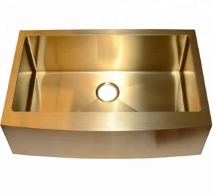 Wholesale Golden Color Double Bowl Kitchen Sinks Stainless Steel Above Counter from china suppliers
