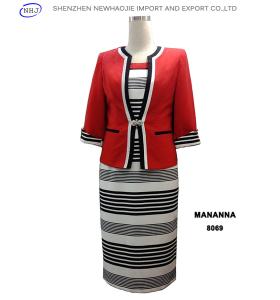 Wholesale women clothes online MANANNA 8069 dress suits from china suppliers