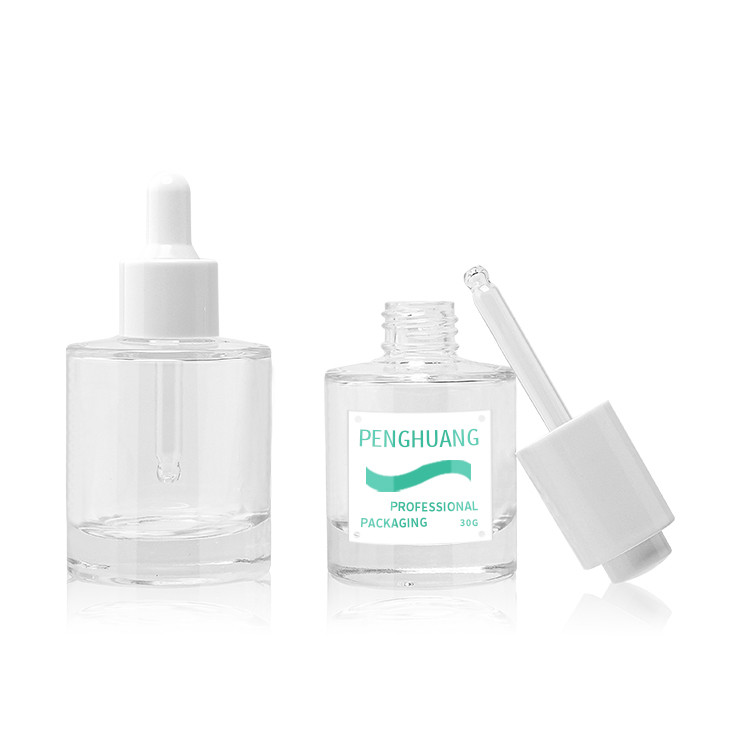 Serum Glass Essential Oil Empty Dropper Bottles Cosmetic Skincare Packaging 1OZ 30ml