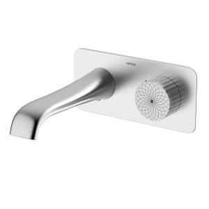 Wholesale Modern Basin Mixer Faucets Concealed Hot Cold Water Washroom Chrome/Rose Gold Wash Basin Tap from china suppliers