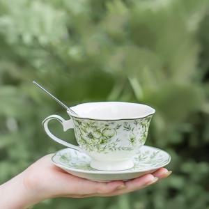 Wholesale Floral Cups Porcelain Tea Cups And Saucers Set 200ml Capacity For English Afternoon Tea In Uk from china suppliers