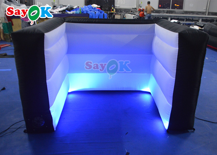 LED Illuminated Inflatable Bar Counter With Blower For Beer Drink Shop Parties