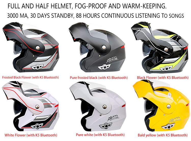 Whosale Vintage Bluetooth Helmet Full Face Motorcycle Helmet Motorcycle L/XL/XXL