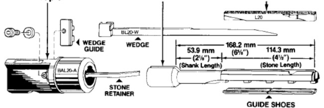 Mandrel Diamond Honing Tool With Wedges , Retainers , Adapters For Though Hole