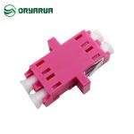 OM4 Integrally-Formed LC Duplex Fiber Optic Adaptor without Flange