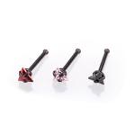 USA Popular Fashion Cubic Zircon Prong Set Labret Piercing Studs