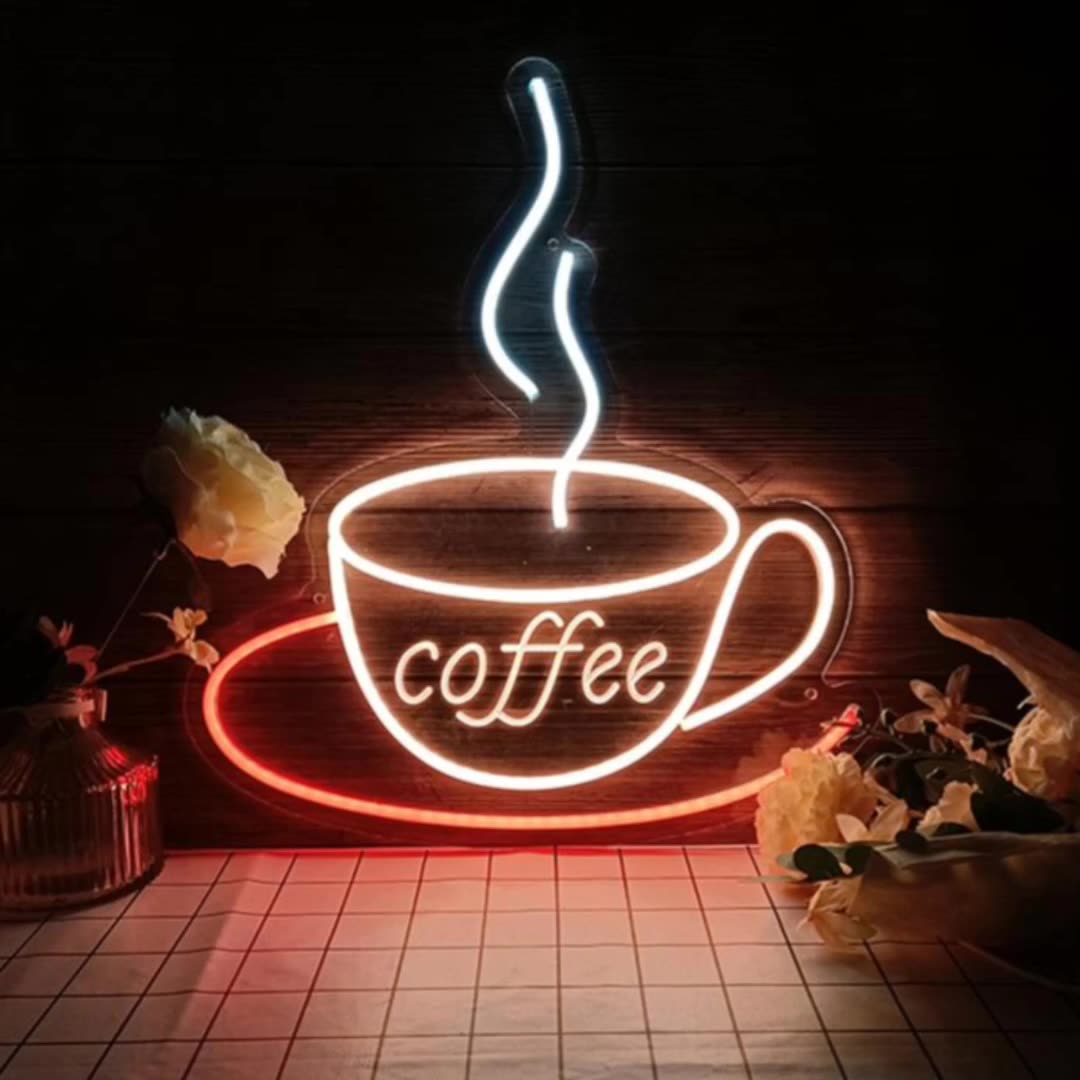 Retro neon outdoor lighting lettering metal double-sided 3D slot lettering