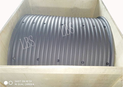 Diameter 830 And Length 1150 LBS Grooved Drum Black LBS Split Sleeves