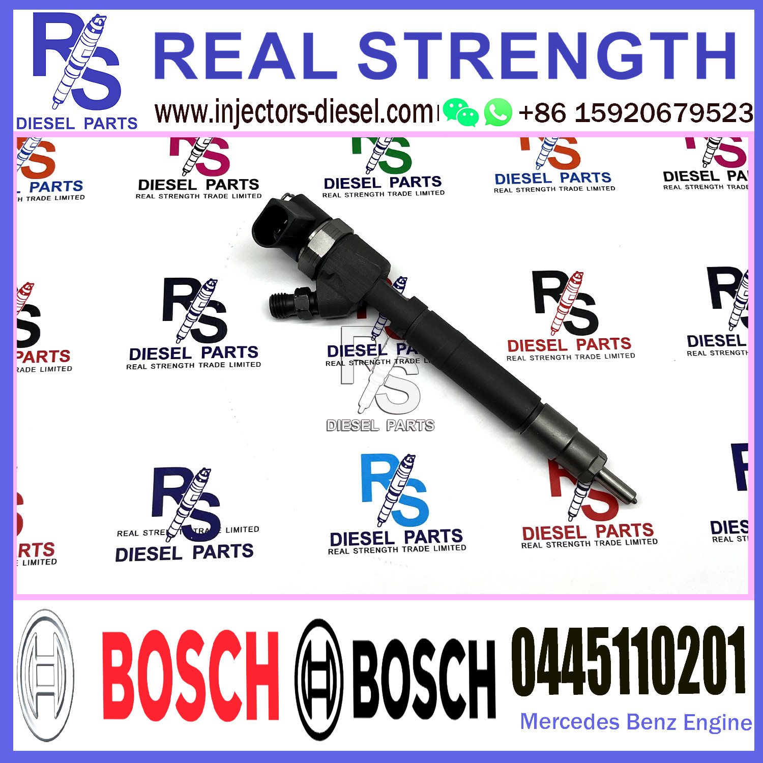 Diesel Fuel Common Rail Injector 0445110201 A6130700887 0445110095 0445110096 For Mercedes-Benz 2.2CDi/2.7CDi Engine