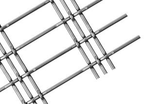 Wholesale Custom Facade Flexible Weave Metal Screen With Stainless Steel Flat / Round Wire from china suppliers