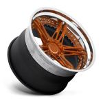 Black deep concave 3PC customized forged wheel 20 inch rims 5x114.3 forged car