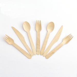 Wholesale Wooden Silverware Natural Birchwood Biodegradable Cutlery Compostable from china suppliers