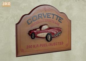 Wholesale Antique Sports Car Wall Decor Wooden Wall Plaques Pub Sign 3D Resin Car Wall Hanging Signs from china suppliers
