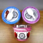 95mm top size198g yogurt Plastic packaging cup customised logo