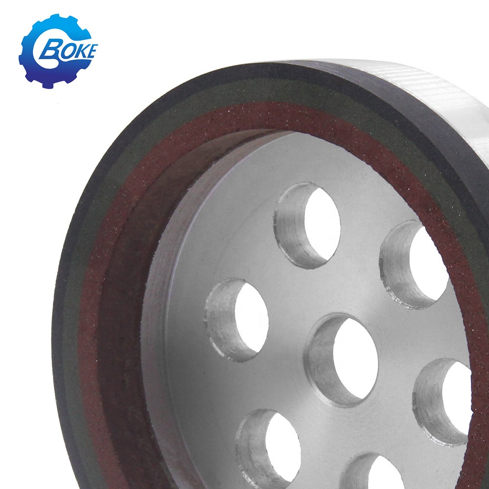 BOKE three band resin beveling glass grinding wheel abrasive polishing edging machine