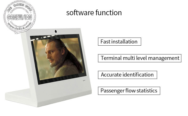 13.3in Desktop Touch Screen Information Kiosk With Face Recognition