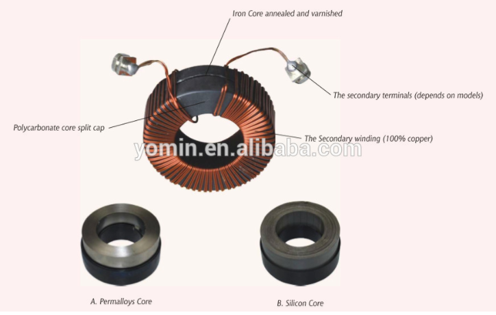 Mini Ring Red Epoxy Resin Current Transformer CT 1/1a