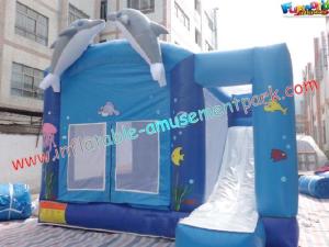 Wholesale Blue Outdoor Inflatable Bouncer Slide Commercial With Castles from china suppliers