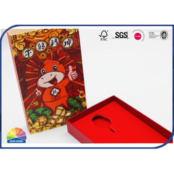 4C Printed Rectangle Drawer Paper Box Hot Stamping For Beauty Product