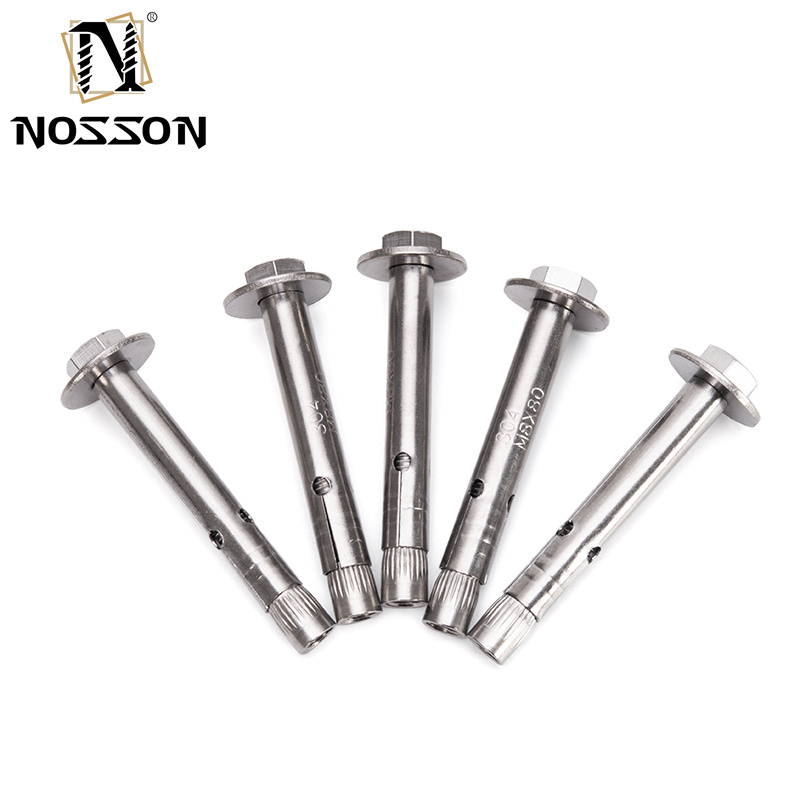 700 Capacity M8 M10 M12 Grade 8.8 GS Galvanized Steel Hex Head Antiskid Shark Fin Sleeve Anchor Bolt IN and ISO Standard