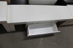 Small Wood TV Stand With Drawers , Contemporary Style White Melamine TV Unit