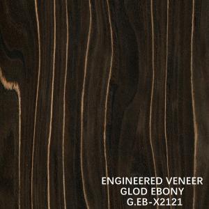 Wholesale 2500-3100MM Ebony Engineered Wood Veneer X2121 Gold Irregular Texture Slice Cut For Door from china suppliers
