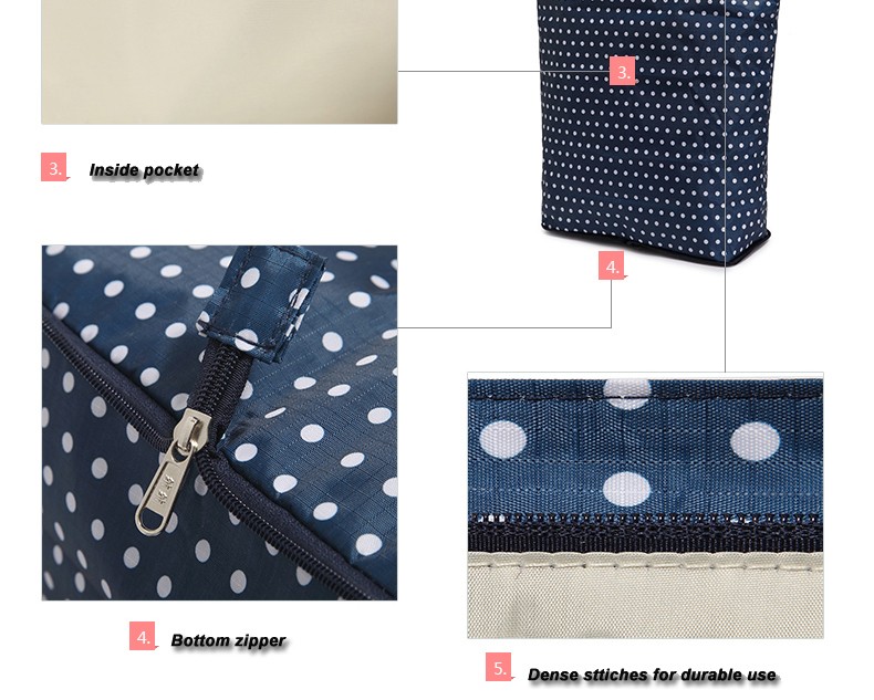 Eco Friendly Reusable Canvas Shopper Bag Women Tote For Cotton Grocery Zipper Hand