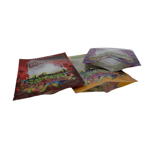 Biodegradable 15g Stand Up Pouches Weed weed Packaging With Childproof Locks