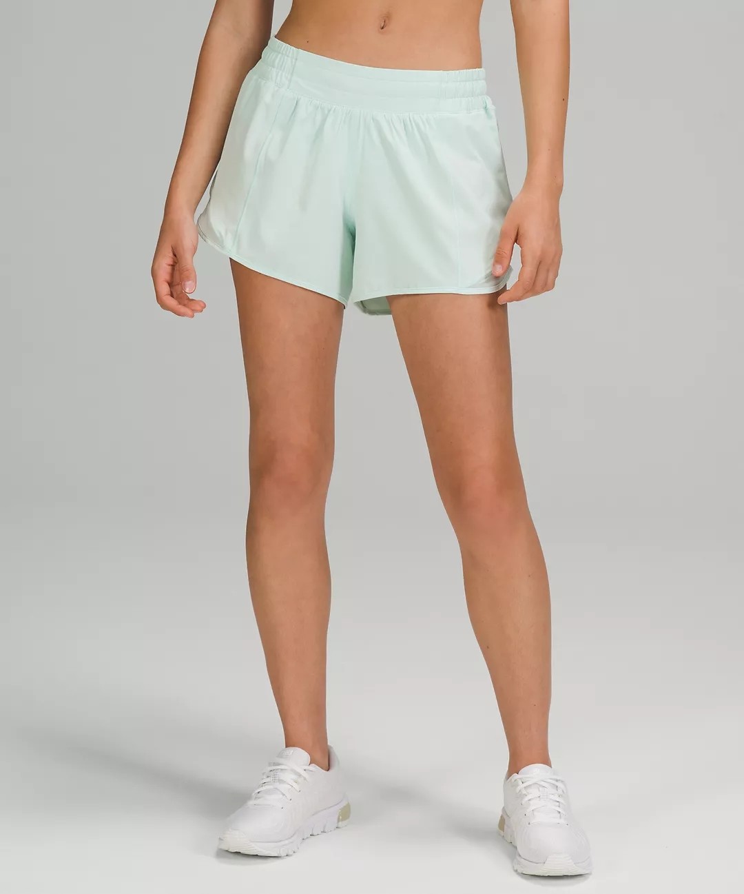 Workout Elastic Waist Running Shorts , Polyester Jogging Shorts For Women