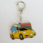 Car logos Sanding / Pad Printing promotional metal keyrings with lower price