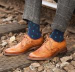 Retro Vintage Mens Leather Dress Shoes Brown Oxfords Zip Lace Up Brogue Shoes