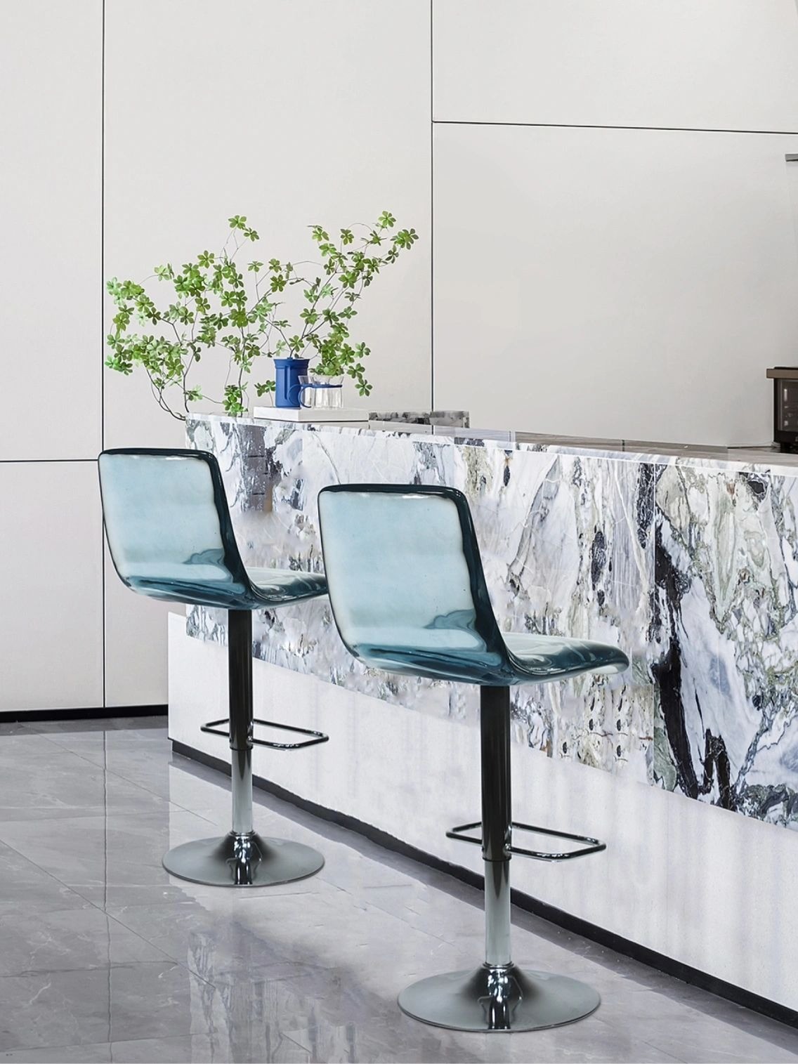 Lifting Senior Restaurant Home Office Bar Chair Petal Transparent