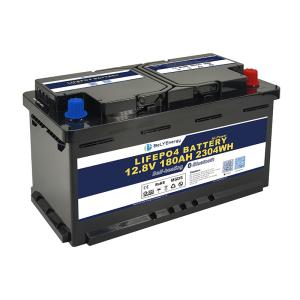 Wholesale IP65 Enclosure LiFePo4 Battery 12V180AH for RV 5000 Cycle Life 2304Wh Energy from china suppliers