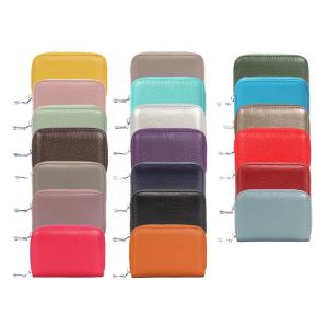 Wholesale Short Genuine Leather Credit Card Holder for Women Advantage of Low MOQ Mix Models from china suppliers