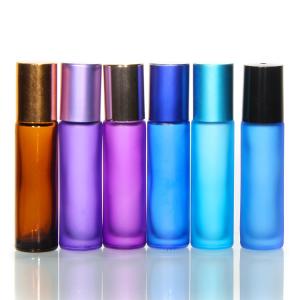Wholesale New Essential Oil Roller Glass Bottles Steel Ball 10Ml Roller Bottle Amber Roll On Perfume Bottle from china suppliers