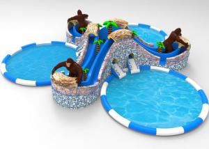 Wholesale OEM Giant Fun Water Parks Three Pools Equipped Wide Vivid Color Image from china suppliers