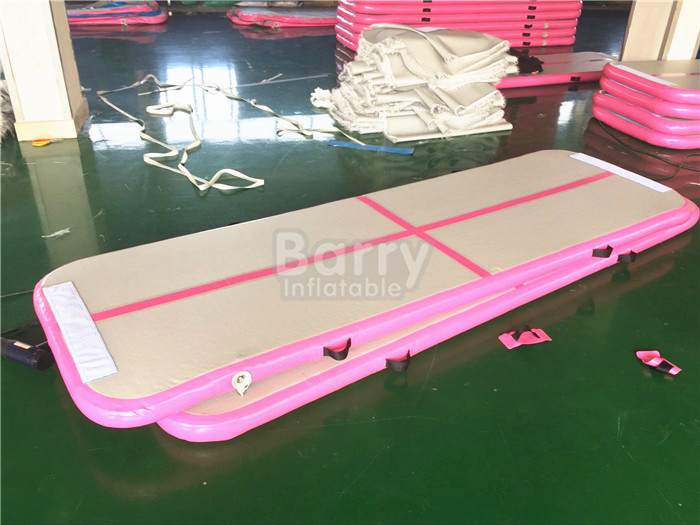 OEM & ODM 3m or 6m Long Pink Inflatable Tumble Track Air Floor Pro For Gym