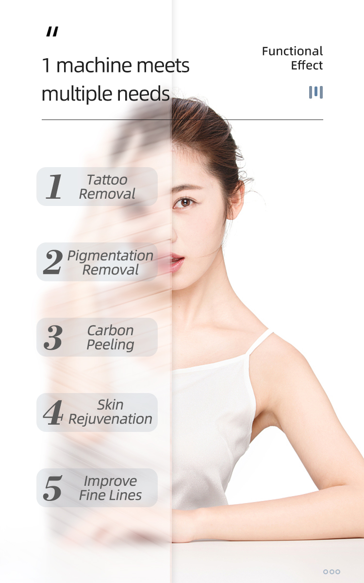 Portable Nd YAG Laser Q Switch Birthmark Chloasma Pigment Tattoo Removal Skin Whting Beauty Machine