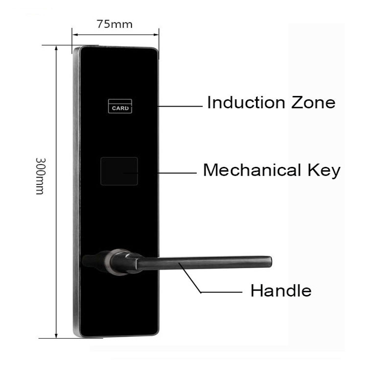 CE FCC Certification Stainless Steel Hotel Smart Door Locks with Management Software System