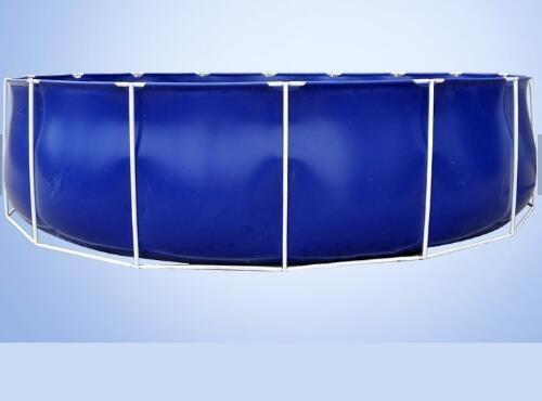 50000 Liters Folding Tarpaulin Fish Pond , Blue Color Aquarium Fish Tank With