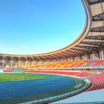 Two Layers Synthetic Sports Flooring Eco-Friendly Blue Playground running track