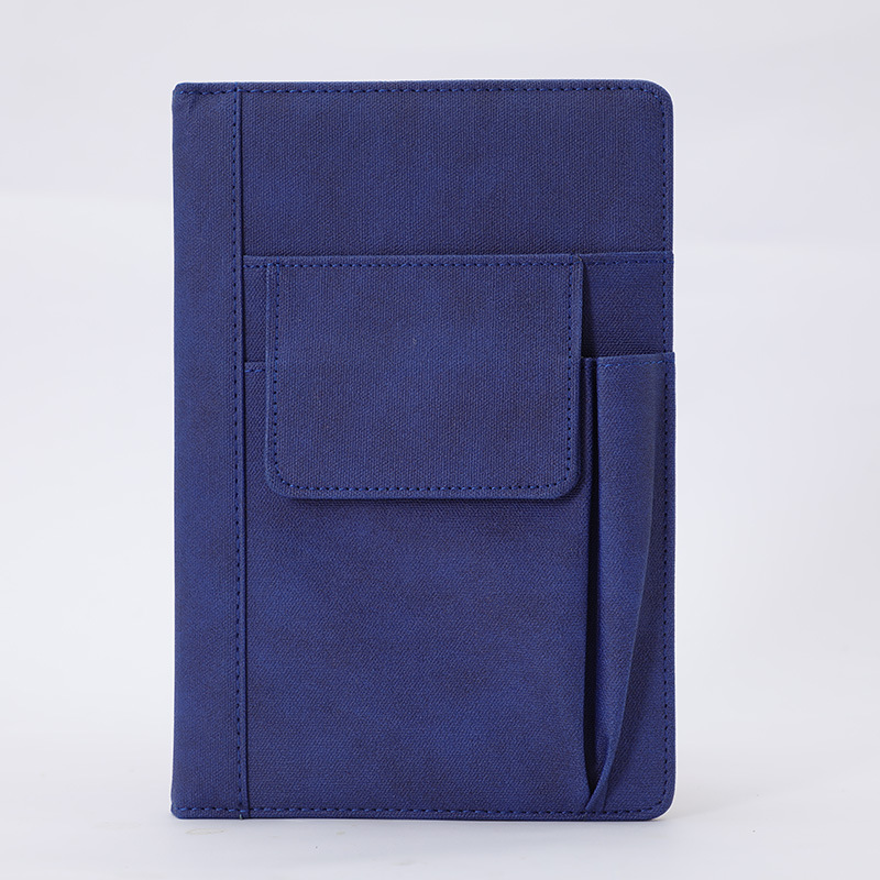 Printed Style Custom A5 Pu Leather Office Journal with Pen Holder and Phone Pocket