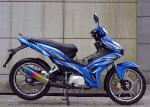 Blue Color 110CC Super Cub Motorcycle , 5.0KW Wave Dash Motorcycle