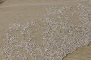 China ODM Embroidered Tulle Lace Trim , Gauze Mesh 5 Inch Lace Trim on sale