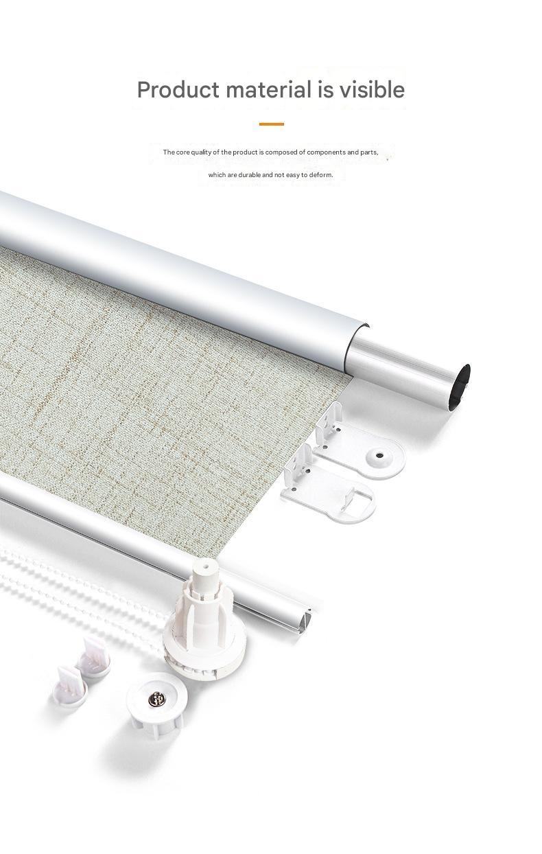 Office Building Must-have Perforation-free Linen Roll Shutter for Waterproof Shade in Modern Design Style