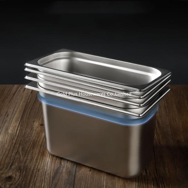 Food container 1/1 anti-rust metal food tray food pans with cover for hotel