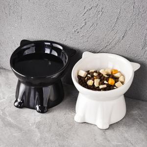 Wholesale Dog White Ceramic Animal Water Bowl 1-2 Cups Small / Medium / Large Pet Feeding from china suppliers