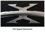 Hot Dipped Galvanized Razor Barbed Wire Rust Resistance Long Life For Protection