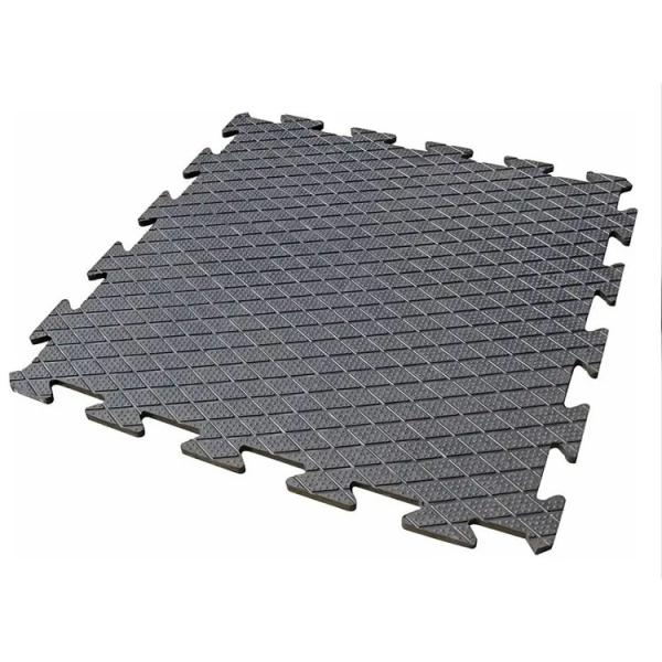 Horse Cleaning Area Ribbed Surface Anti Slip Rubber Mats Interlocking Rubber