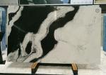 Book Matched Marble Stone Floor Tiles , Smooth Black And White Marble Tile